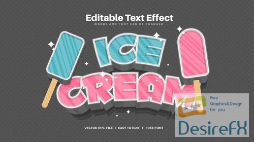 Ice cream text effect