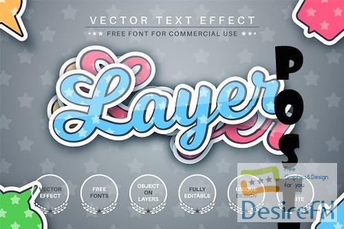 Layers origami editable text effect - 6271009