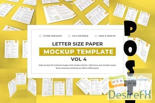 Letter Size Paper Mockup Template Vol 4 - 1077066