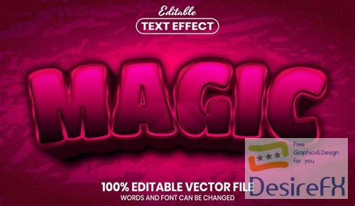 Magic text, font style editable text effect