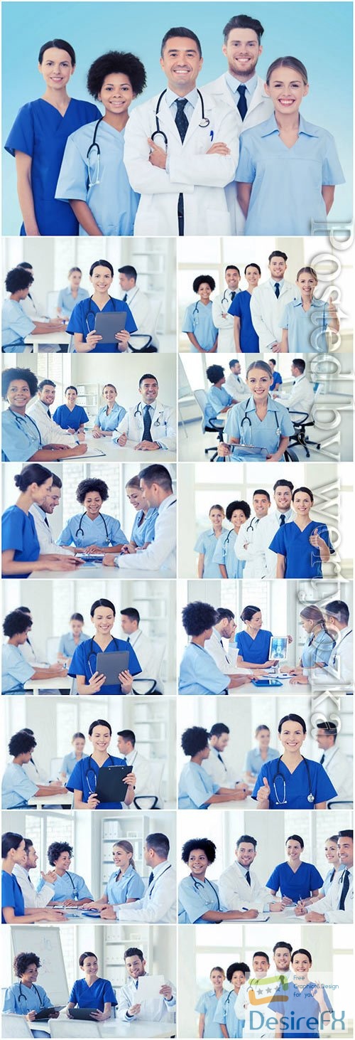 Medical group stock photo