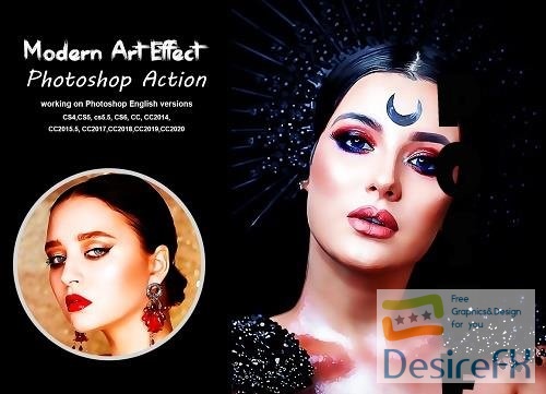 Modern Art Effect Photoshop Action - 5378257