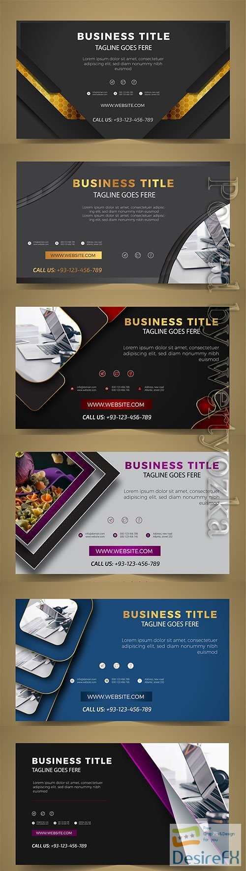 Modern business banner vector template design