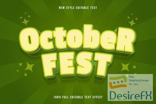 October fest editable text effect