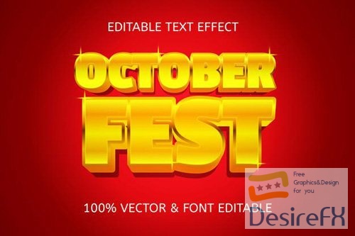 October fest editable text effect vol 2