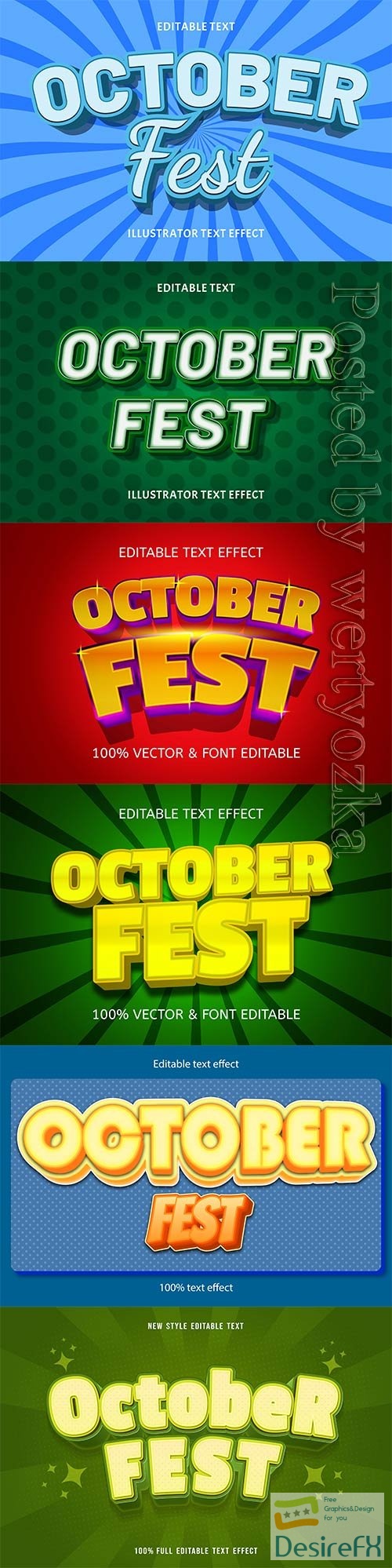 October fest editable text effect vol 6