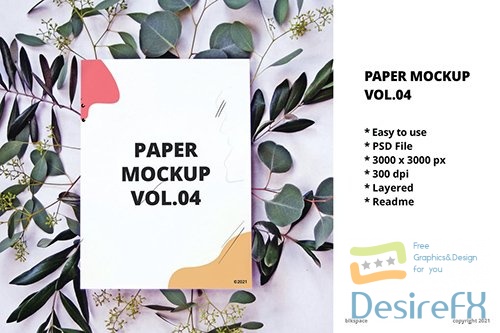 Paper Mockup Vol.04 8AKNGQV