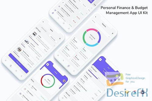 Personal Finance &amp; Budget Management App UI Kit