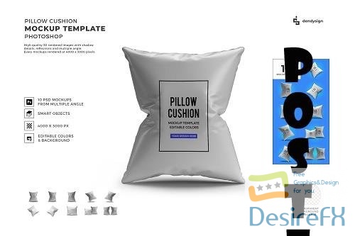 Pillow Cushion Mockup Template Bundle - 1463578