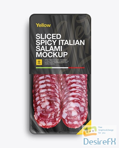 Plastic Vacuum Tray W/ Spicy Italian Salami Mockup 11138 TIF