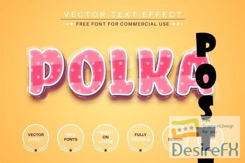 Polka Dot - editable text effect - 6260633