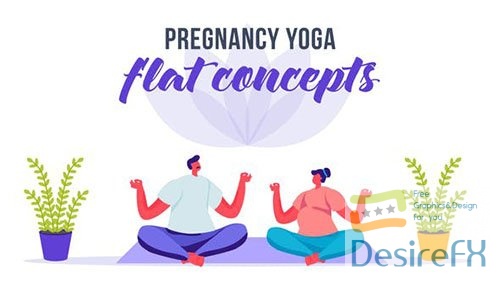 Pregnancy yoga - Flat Concept 33175838