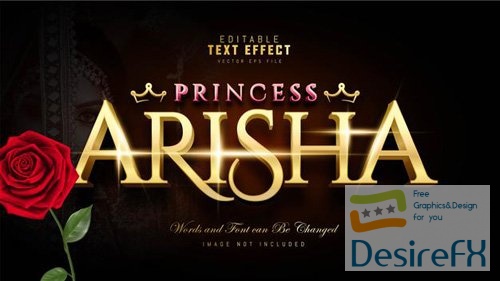 Princess arisha text effect