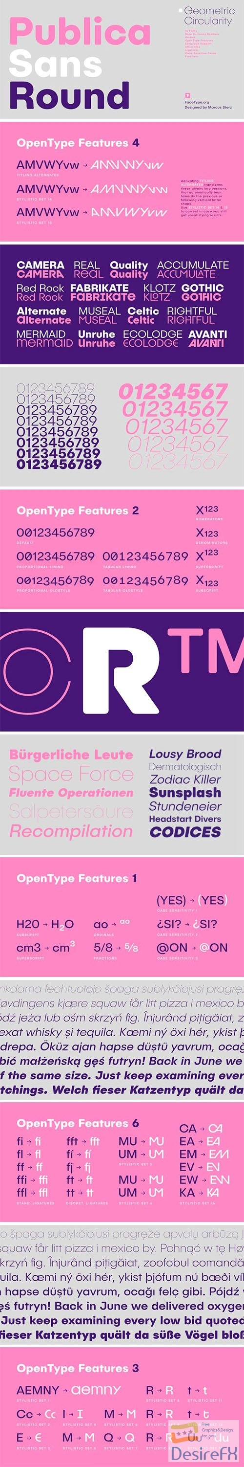 Publica Sans Round Font Family 16-Weights