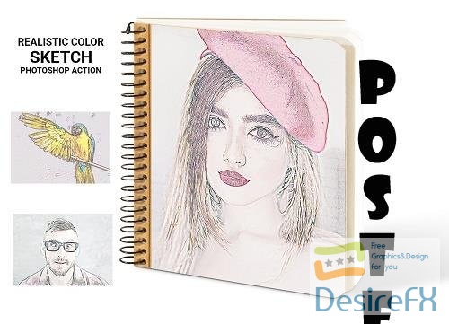 Realistic Color Sketch Ps Action - 5131074