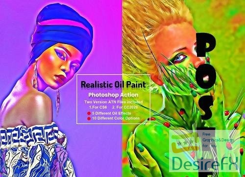 Realistic Oil Paint Photoshop Action - 5755653
