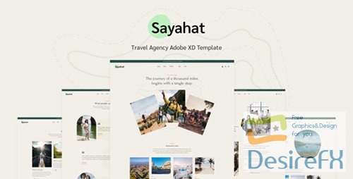 Sayahat - Travel Agency Adobe XD Template 32772446