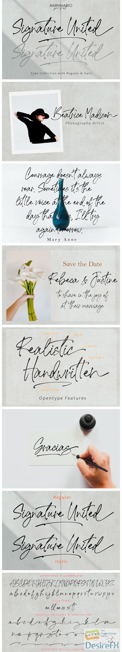Signature United - Stylish Handwritten Font 2-Weights
