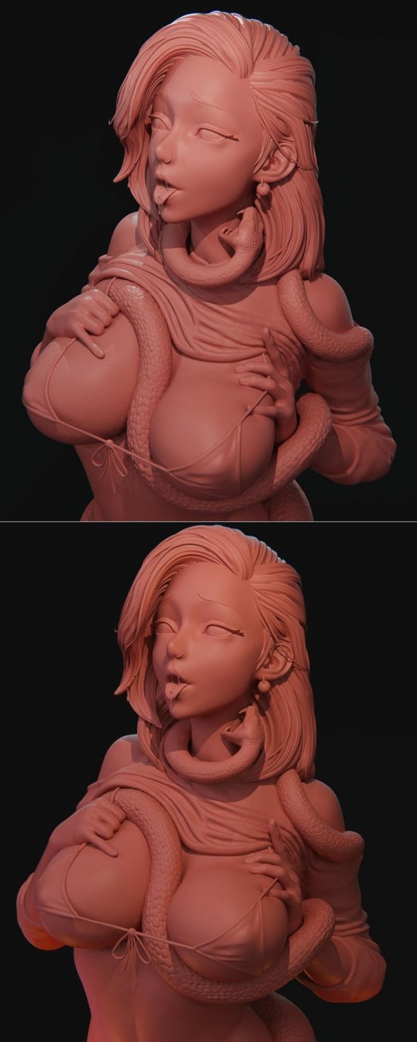 Snake on the neck 3D Print