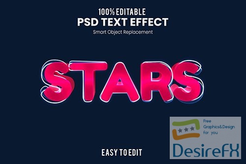 Stars - Fun 3d Text Effect