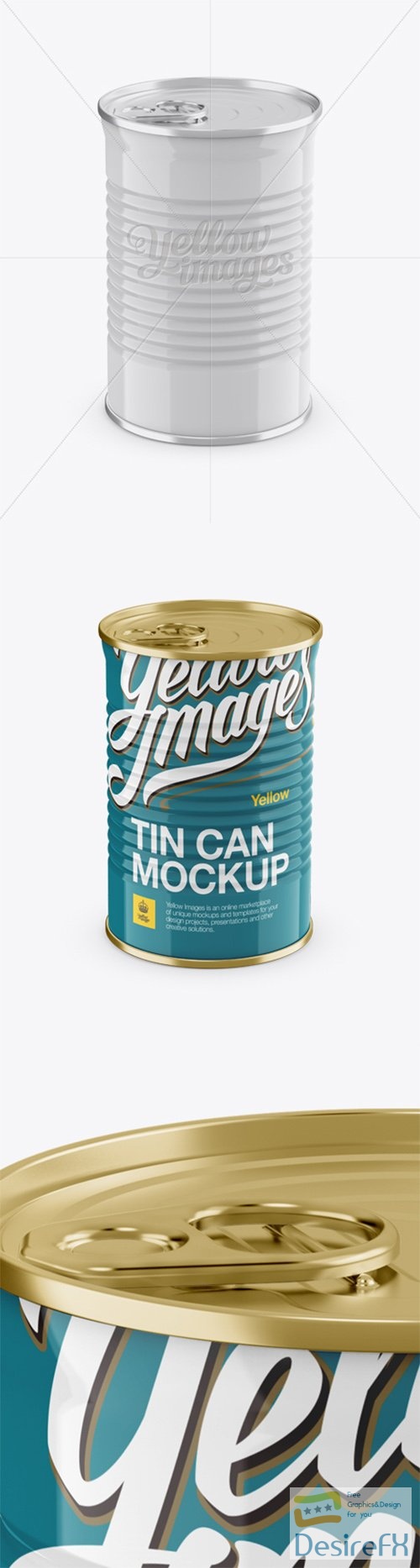 Tin Can w/ Metal Rim Mockup (High-Angle Shot) 12647 TIF