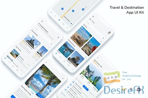 Travel &amp; Destination App UI Kit