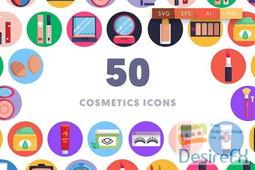 Vector 50 Cosmetics Icons 3KTQ3JH