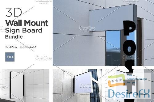 Wall Mount Sign Mockup Set Vol-6 - 6259464