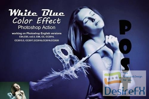 White Blue Color Effect - 5268690