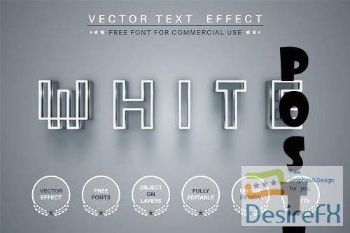 White pixel - editable text effect - 6273944