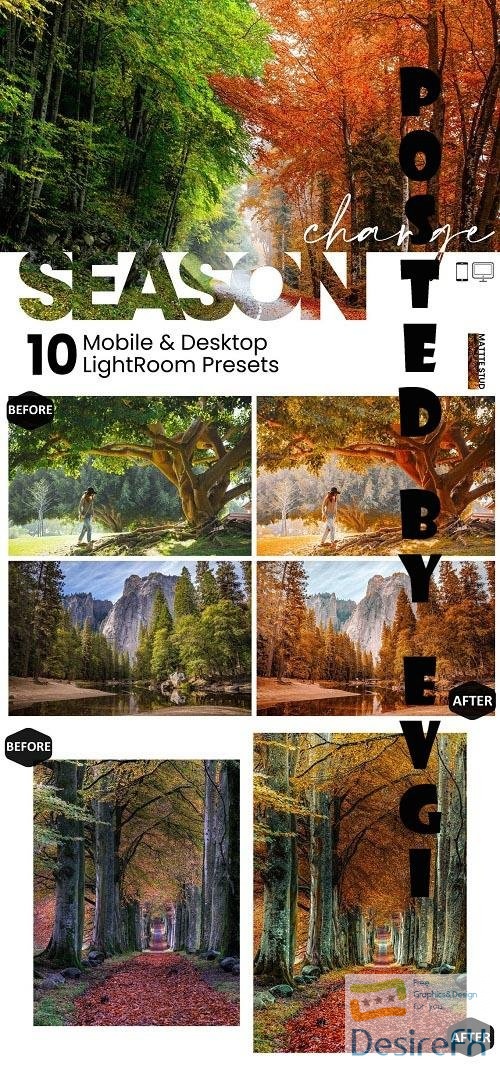 10 Season Change Mobile & Desktop Lightroom Presets