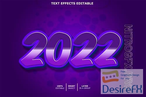 2022 text effect editable Premium Psd