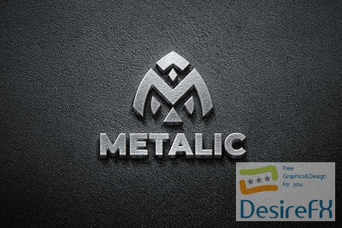 3D Metal - Mockup Logo 9AQ9ALT PSD