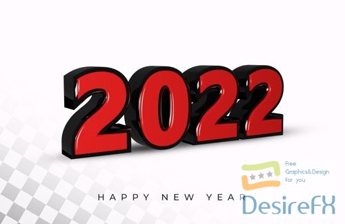 3d rendering of 2022 text effect Premium Psd