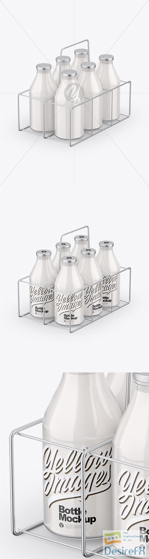 6 Milk Bottles Carrier Mockup 83990 TIF