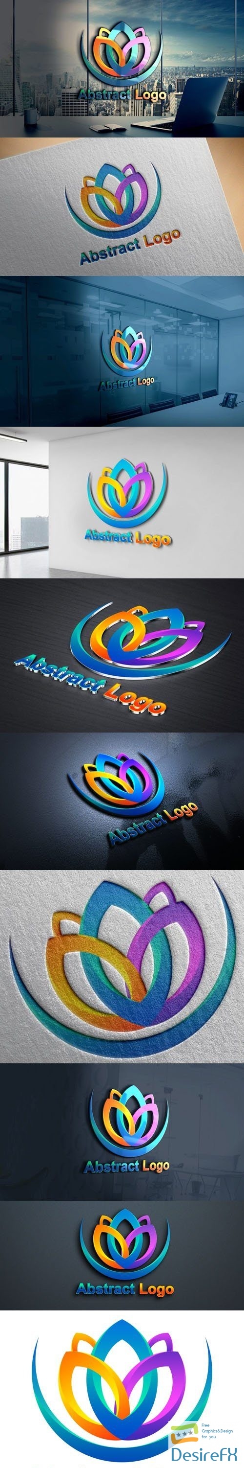 Abstract Logo Design PSD Template