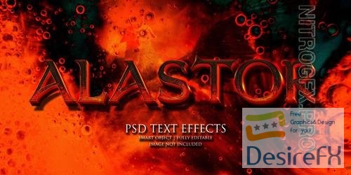 Alastor text effect Premium Psd