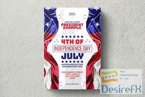 American independence day flyer template XW5ZD8T PSD
