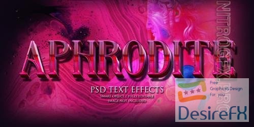 Aphrodite text effect Premium Psd