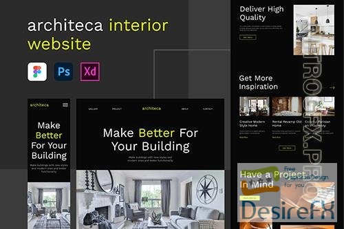 Architeca - Homepage for Interior Website