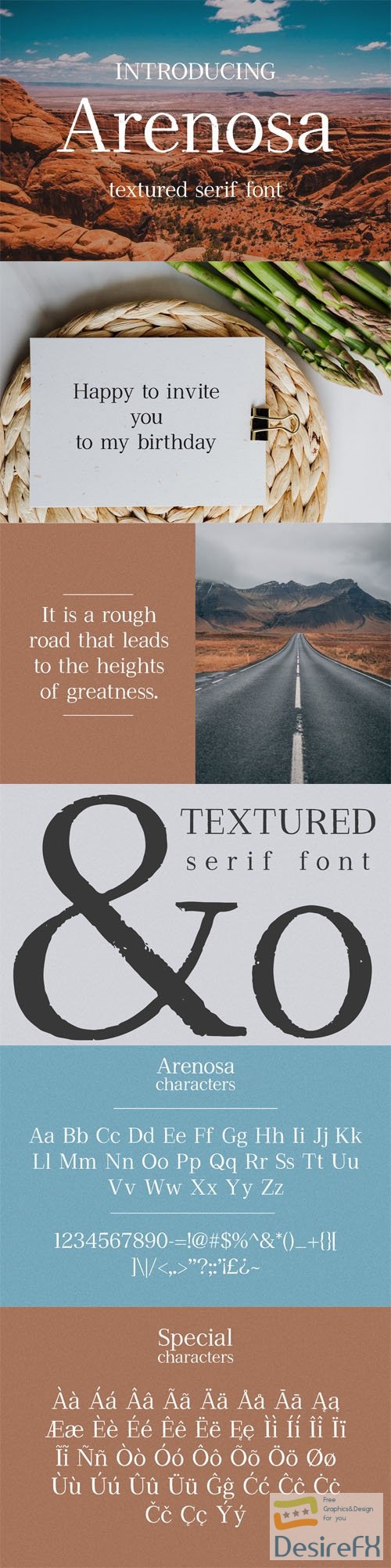 Arenosa - Textured Serif Font