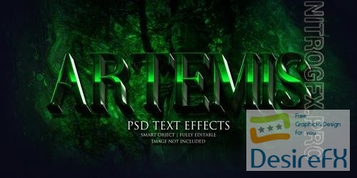 Artemis text effect Premium Psd