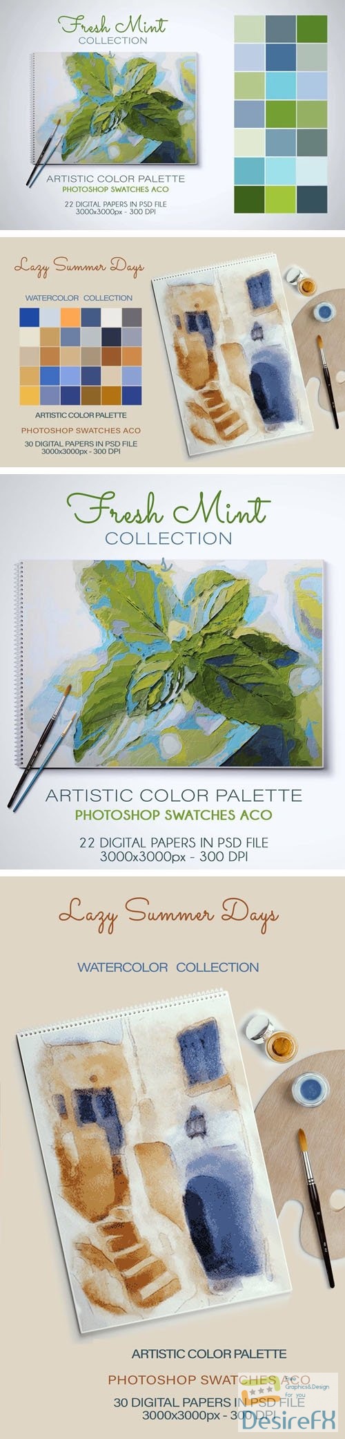 Artistic Color Palettes - Photoshop Swatches ACO