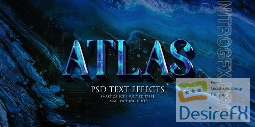 Atlas text effect Premium Psd