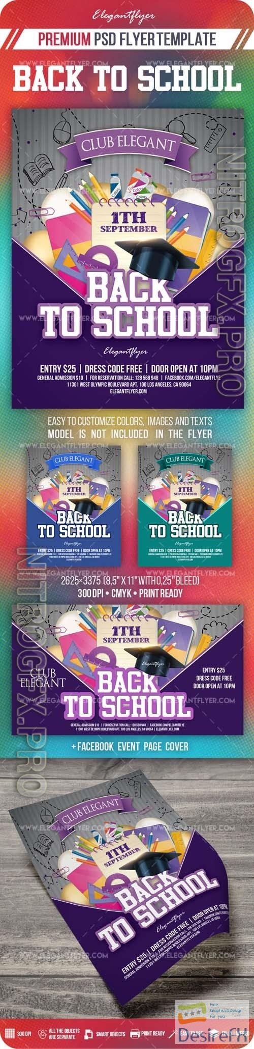 Back to School Flyer PSD Template