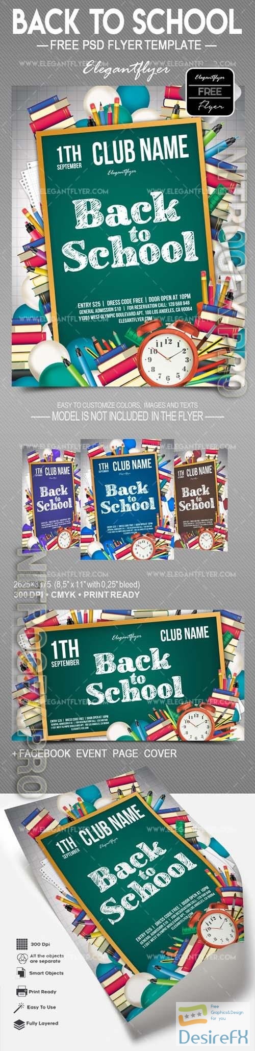 Back to School Flyer PSD Template vol 6