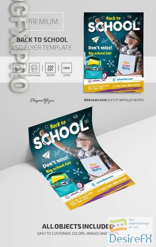 Back to School Premium PSD Flyer Template vol 2