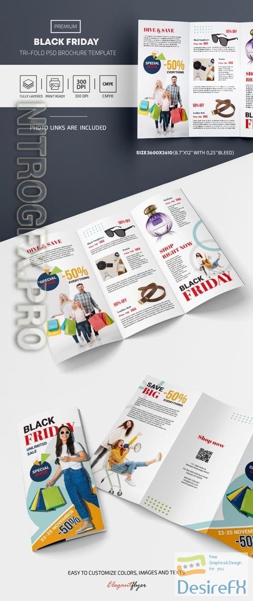 Black Friday Sale Tri fold Brochure
