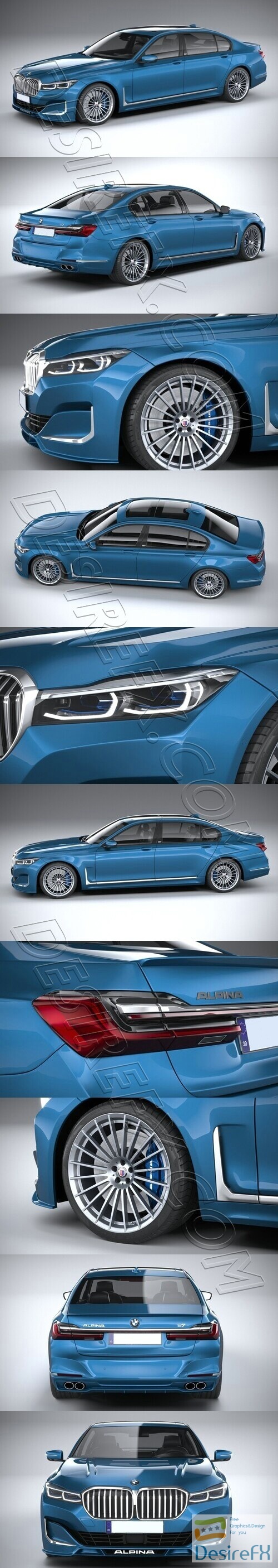 BMW Alpina B7 2020 3D Model