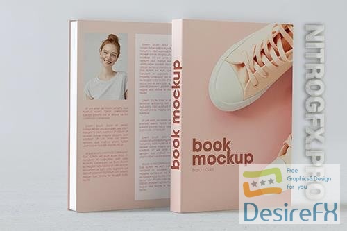 Book Cover and Back Cover Mockup
